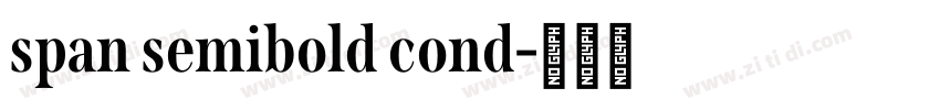 span semibold cond字体转换